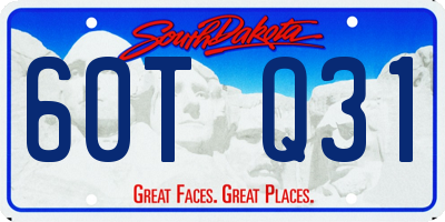 SD license plate 60TQ31