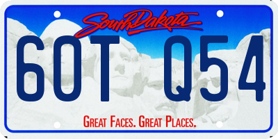 SD license plate 60TQ54