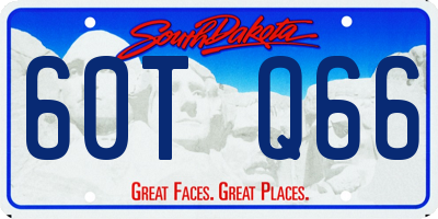 SD license plate 60TQ66