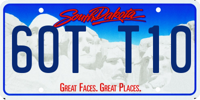 SD license plate 60TT10