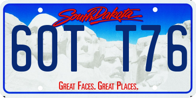 SD license plate 60TT76