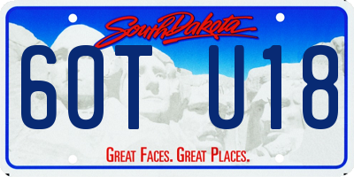 SD license plate 60TU18