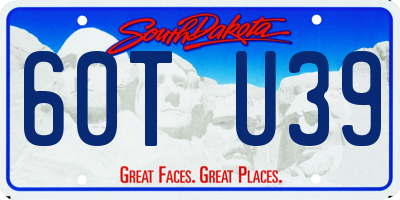 SD license plate 60TU39