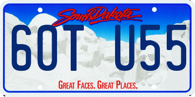 SD license plate 60TU55