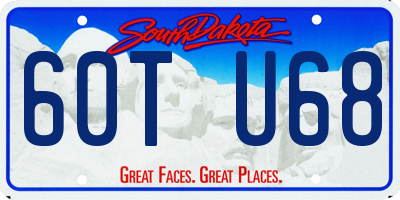 SD license plate 60TU68