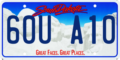 SD license plate 60UA10