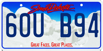 SD license plate 60UB94
