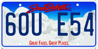 SD license plate 60UE54