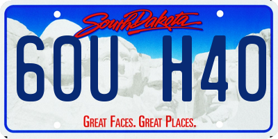 SD license plate 60UH40