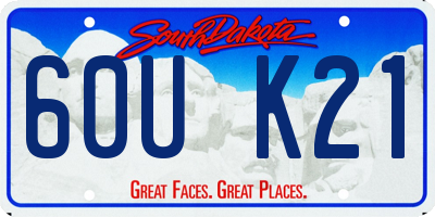 SD license plate 60UK21