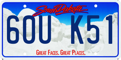 SD license plate 60UK51