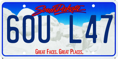 SD license plate 60UL47