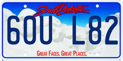 SD license plate 60UL82