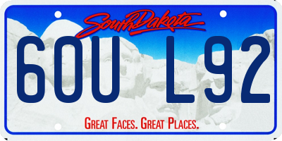 SD license plate 60UL92