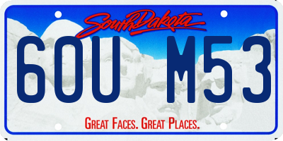 SD license plate 60UM53