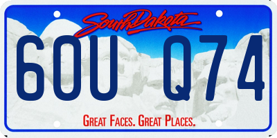 SD license plate 60UQ74
