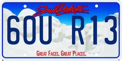 SD license plate 60UR13