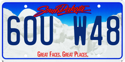 SD license plate 60UW48