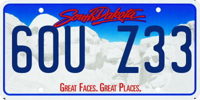 SD license plate 60UZ33