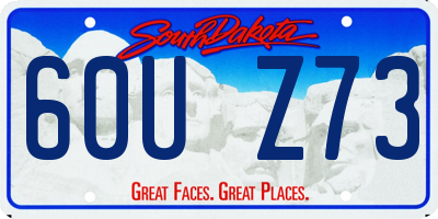 SD license plate 60UZ73