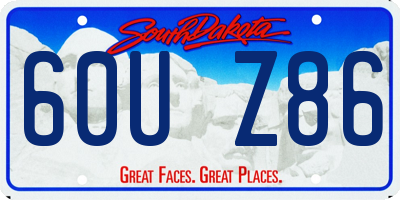 SD license plate 60UZ86