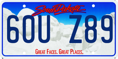 SD license plate 60UZ89