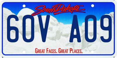 SD license plate 60VA09