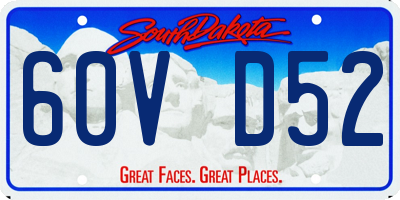 SD license plate 60VD52