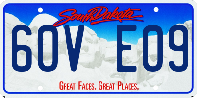 SD license plate 60VE09