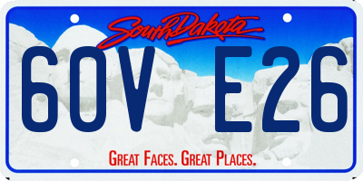 SD license plate 60VE26