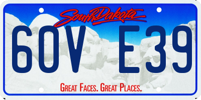 SD license plate 60VE39
