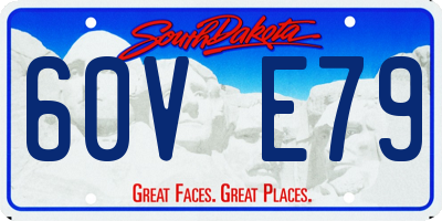 SD license plate 60VE79