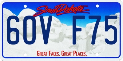 SD license plate 60VF75