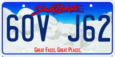 SD license plate 60VJ62