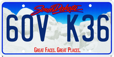 SD license plate 60VK36