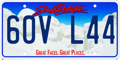 SD license plate 60VL44