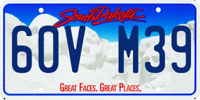 SD license plate 60VM39
