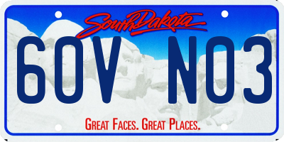SD license plate 60VN03