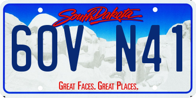SD license plate 60VN41