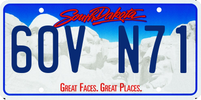 SD license plate 60VN71