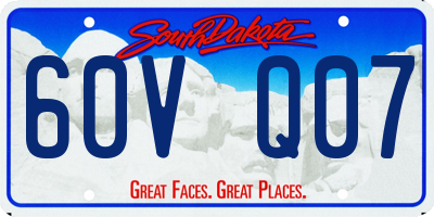 SD license plate 60VQ07
