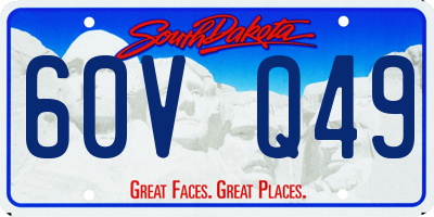 SD license plate 60VQ49