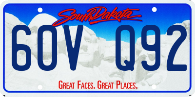SD license plate 60VQ92