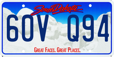 SD license plate 60VQ94