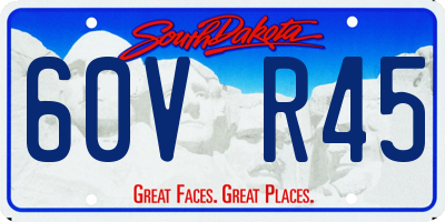 SD license plate 60VR45