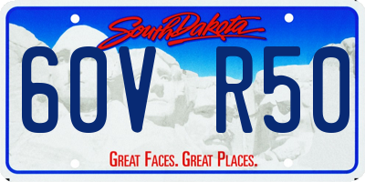 SD license plate 60VR50