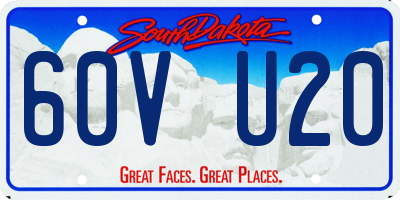 SD license plate 60VU20