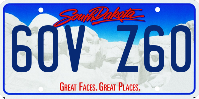 SD license plate 60VZ60