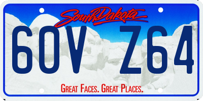 SD license plate 60VZ64