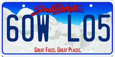 SD license plate 60WL05